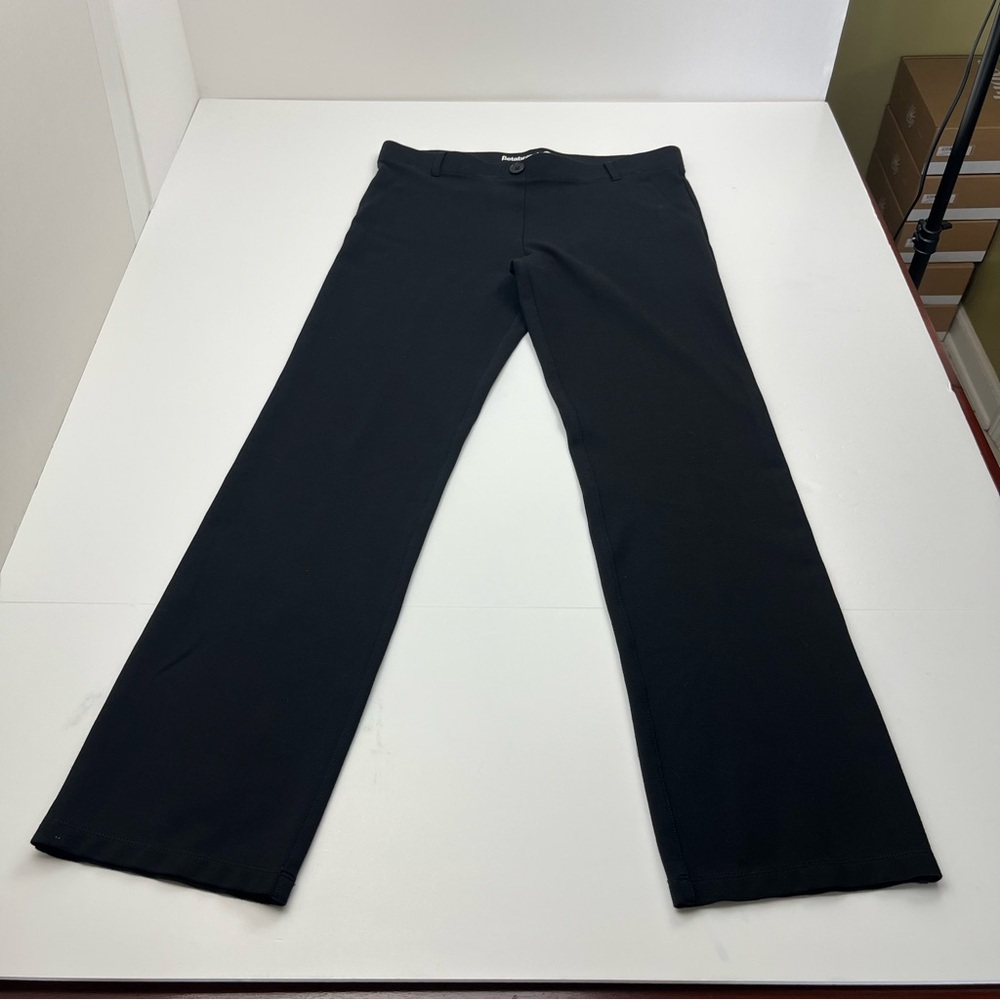 Betabrand‎ Classic Dress Pant Yoga Pant Straight Fit Womens Size Large Black